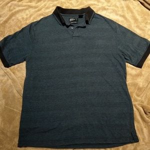 Blue and black polo